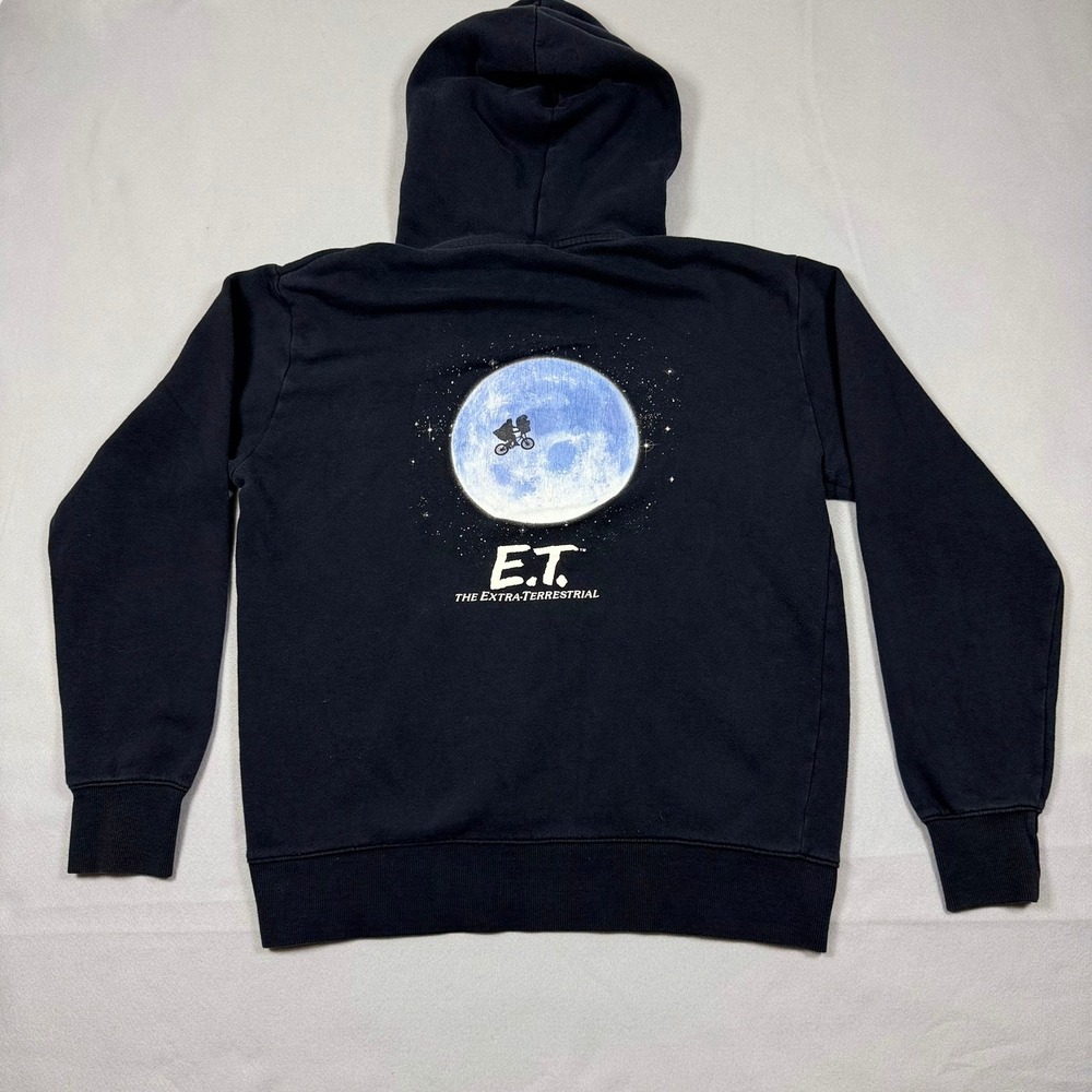 H&M Divided ET The Extra-Terrestrial Black Graphic Hoodie Mens Medium Movie Logo